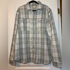 J.Crew Men’s Seaboard Soft-Knit Button Down Shirt in Gray size XL
